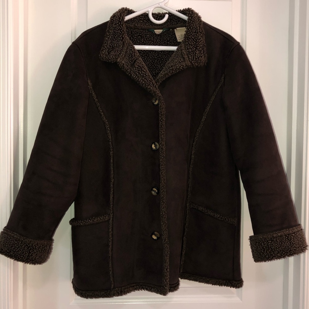 LL Bean Shearling Coat Women’s medium